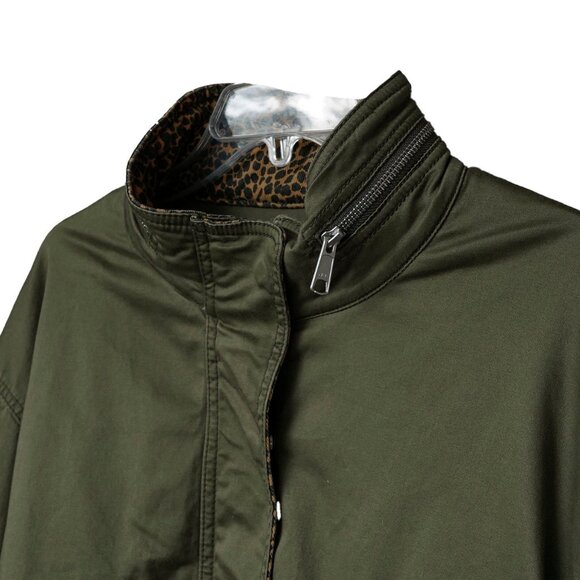 Current Elliot Infantry Jacket Army Green Utility Military Boxy Crop Coat - Picture 12 of 12